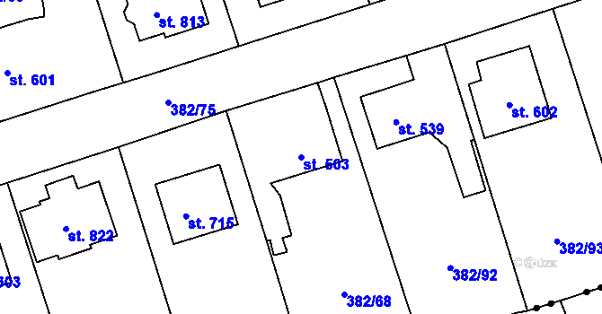 Parcela st. 503 v KÚ Dušníky u Rudné, Katastrální mapa