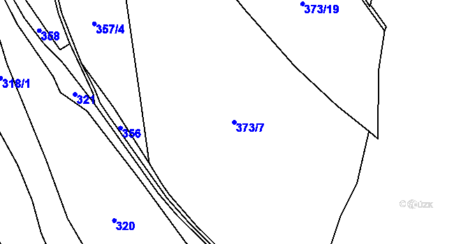 Parcela st. 373/7 v KÚ Dolní Rudná, Katastrální mapa