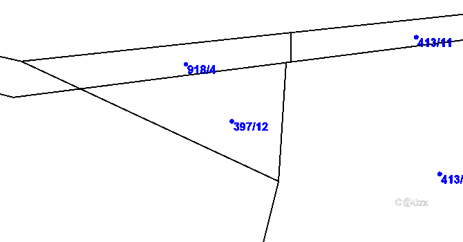 Parcela st. 397/12 v KÚ Arnultovice, Katastrální mapa