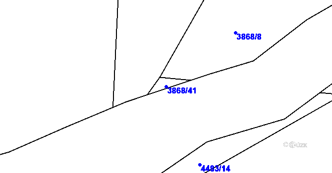Parcela st. 3868/41 v KÚ Jivno, Katastrální mapa