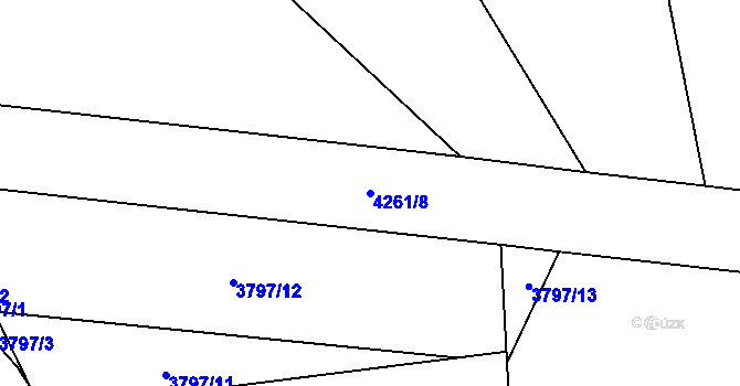Parcela st. 4261/8 v KÚ Jivno, Katastrální mapa