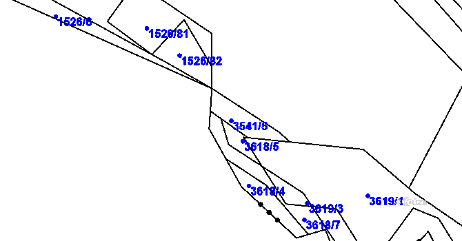 Parcela st. 3541/5 v KÚ Jivno, Katastrální mapa