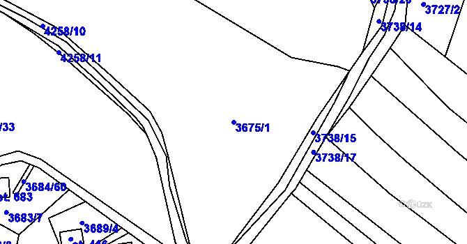 Parcela st. 3675/1 v KÚ Jivno, Katastrální mapa
