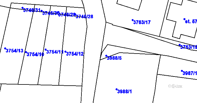 Parcela st. 4249/5 v KÚ Jivno, Katastrální mapa