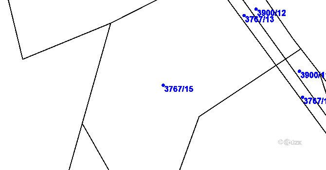Parcela st. 3767/15 v KÚ Jivno, Katastrální mapa