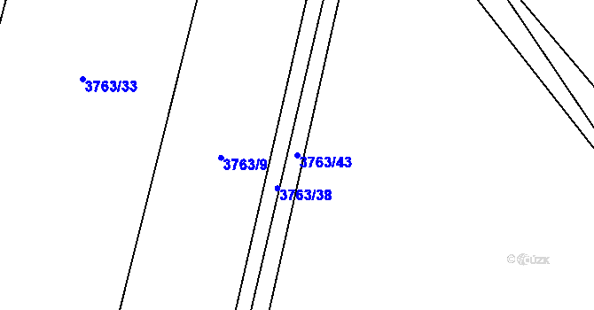 Parcela st. 3763/43 v KÚ Jivno, Katastrální mapa