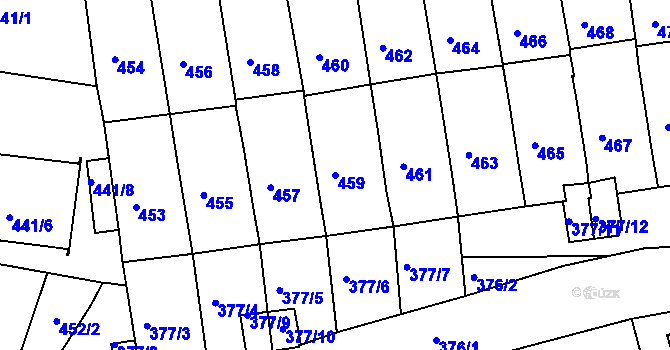 Parcela st. 459 v KÚ Rudolfov u Českých Budějovic, Katastrální mapa