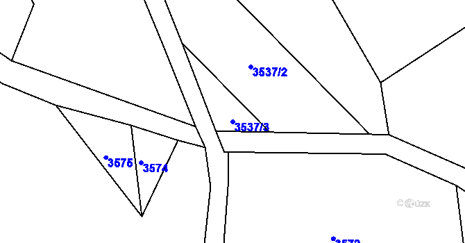 Parcela st. 3537/3 v KÚ Rumburk, Katastrální mapa