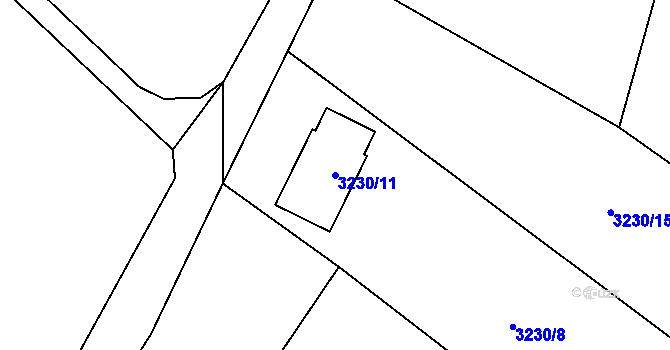 Parcela st. 3230/11 v KÚ Rumburk, Katastrální mapa