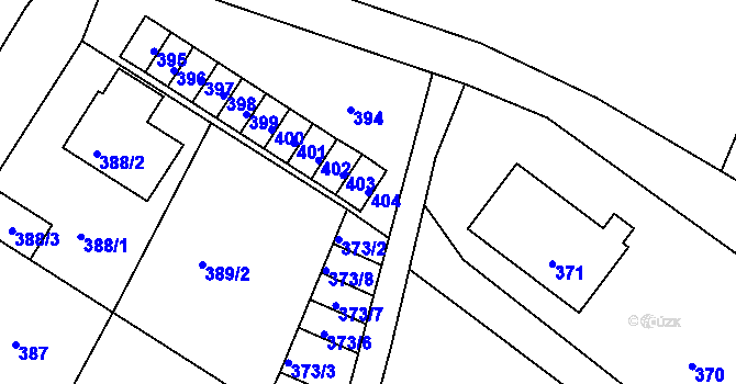 Parcela st. 404 v KÚ Horní Jindřichov, Katastrální mapa