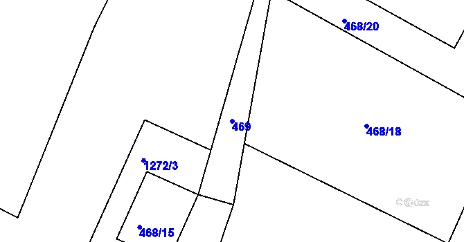Parcela st. 469 v KÚ Horní Jindřichov, Katastrální mapa