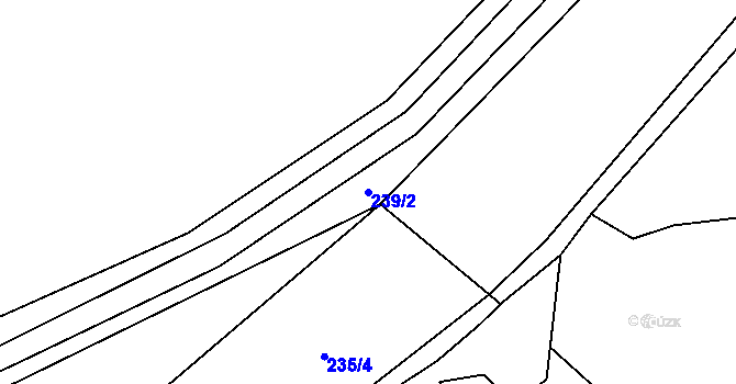 Parcela st. 239/2 v KÚ Hynčice u Broumova, Katastrální mapa