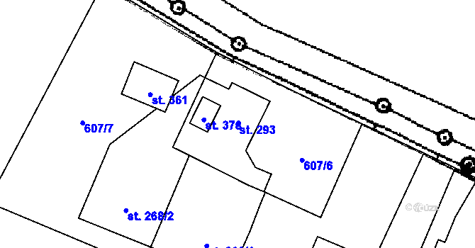 Parcela st. 293 v KÚ Ruprechtice u Broumova, Katastrální mapa
