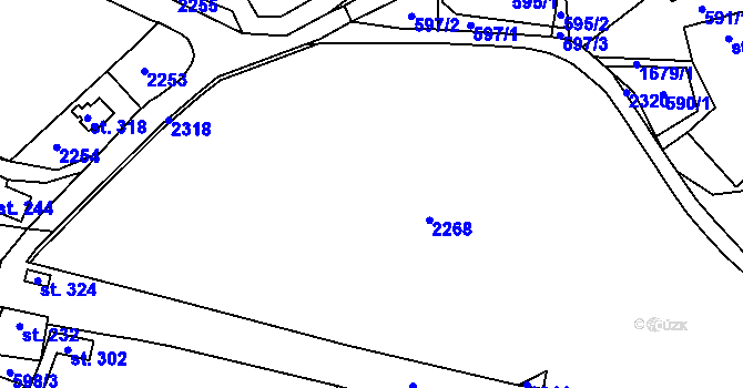 Parcela st. 598/1 v KÚ Ruprechtice u Broumova, Katastrální mapa