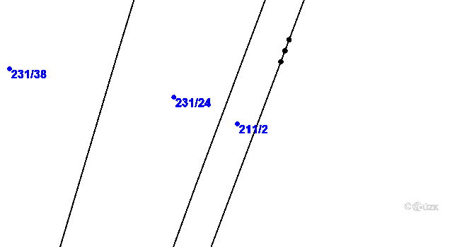 Parcela st. 211/2 v KÚ Ruprechtov, Katastrální mapa