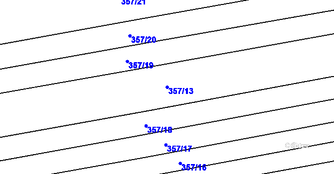 Parcela st. 357/13 v KÚ Ruprechtov, Katastrální mapa