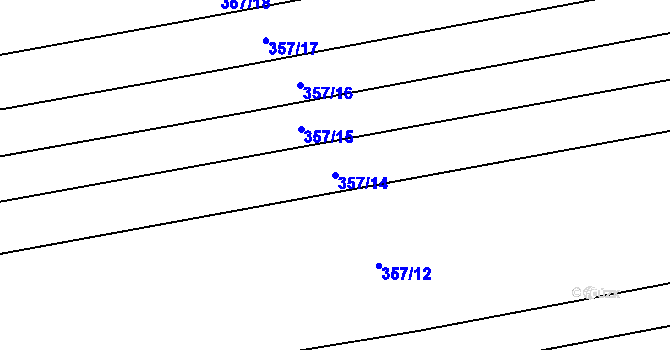 Parcela st. 357/14 v KÚ Ruprechtov, Katastrální mapa