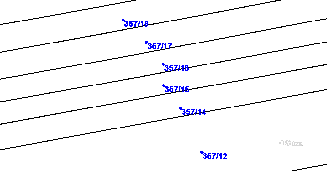 Parcela st. 357/15 v KÚ Ruprechtov, Katastrální mapa