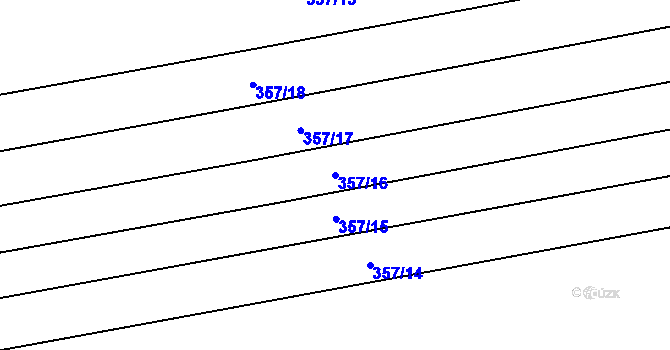 Parcela st. 357/16 v KÚ Ruprechtov, Katastrální mapa