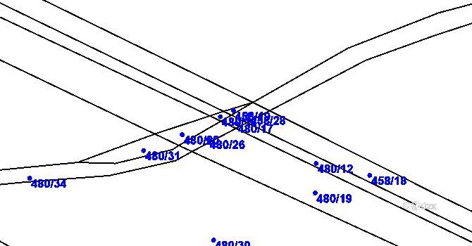 Parcela st. 480/17 v KÚ Ruprechtov, Katastrální mapa