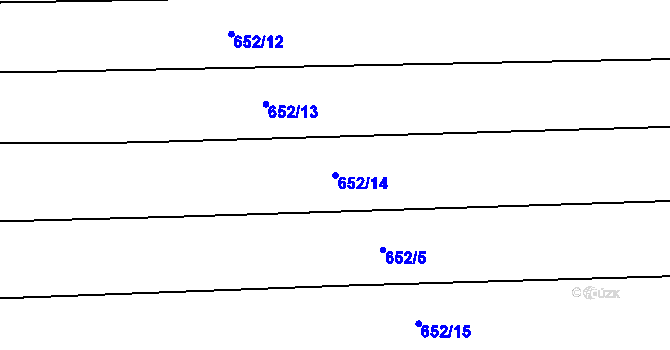 Parcela st. 652/14 v KÚ Ruprechtov, Katastrální mapa