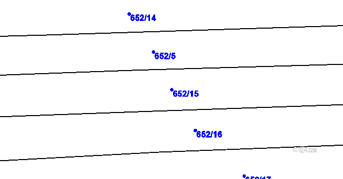 Parcela st. 652/15 v KÚ Ruprechtov, Katastrální mapa