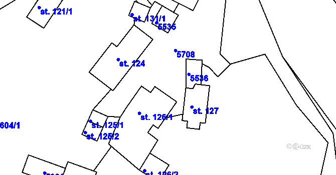 Parcela st. 132 v KÚ Růžďka, Katastrální mapa