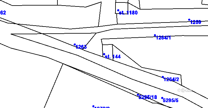 Parcela st. 144 v KÚ Růžďka, Katastrální mapa