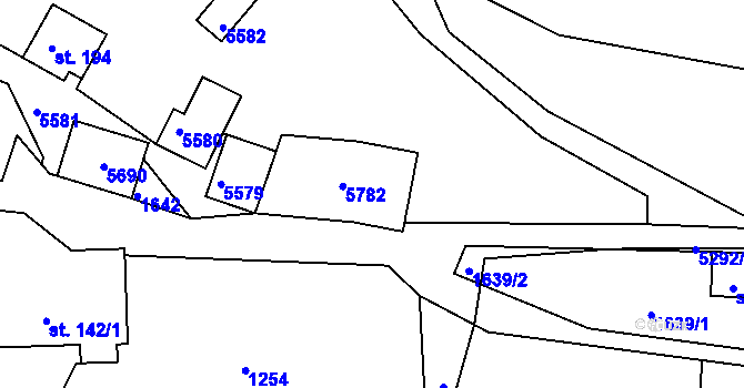Parcela st. 188 v KÚ Růžďka, Katastrální mapa