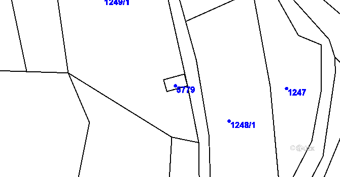 Parcela st. 775 v KÚ Růžďka, Katastrální mapa