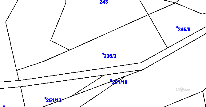 Parcela st. 236/3 v KÚ Růžďka, Katastrální mapa