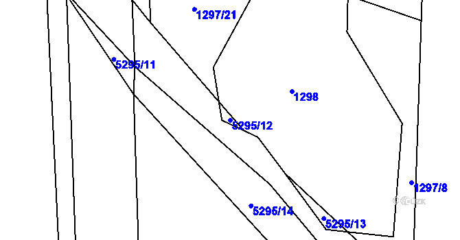 Parcela st. 5295/12 v KÚ Růžďka, Katastrální mapa