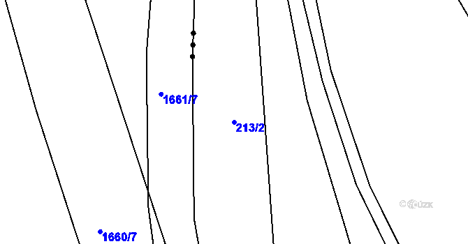 Parcela st. 213/2 v KÚ Růžďka, Katastrální mapa