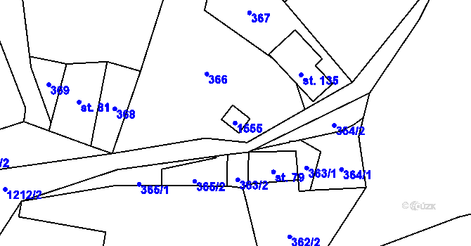 Parcela st. 80 v KÚ Rváčov, Katastrální mapa
