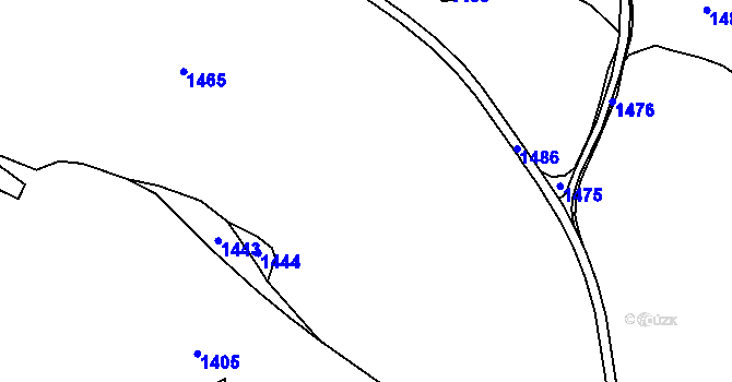 Parcela st. 171/1 v KÚ Rváčov, Katastrální mapa
