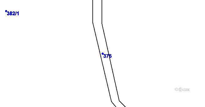 Parcela st. 376 v KÚ Rybí, Katastrální mapa