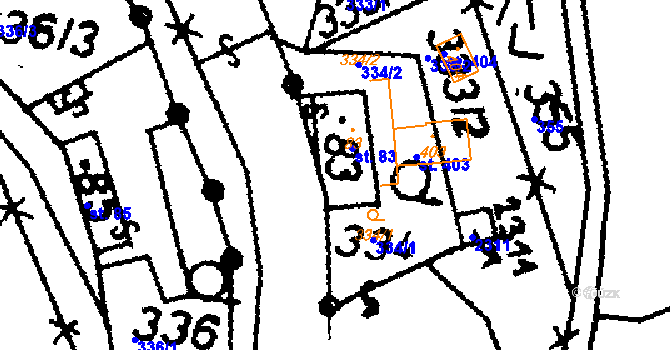 Parcela st. 83 v KÚ Rybná nad Zdobnicí, Katastrální mapa