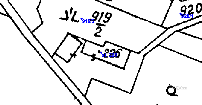 Parcela st. 226 v KÚ Rybná nad Zdobnicí, Katastrální mapa