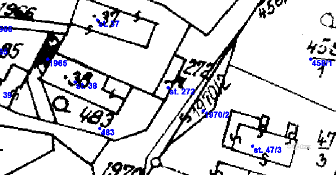 Parcela st. 272 v KÚ Rybná nad Zdobnicí, Katastrální mapa