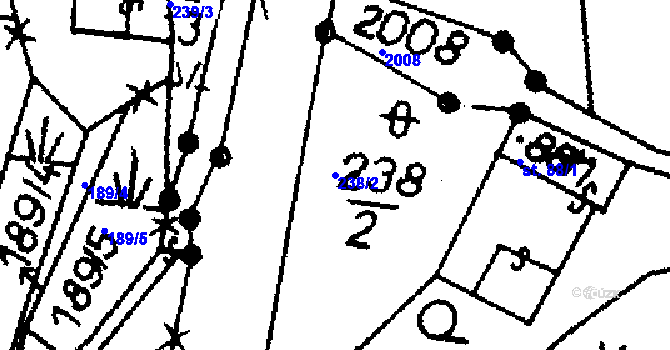 Parcela st. 238/2 v KÚ Rybná nad Zdobnicí, Katastrální mapa