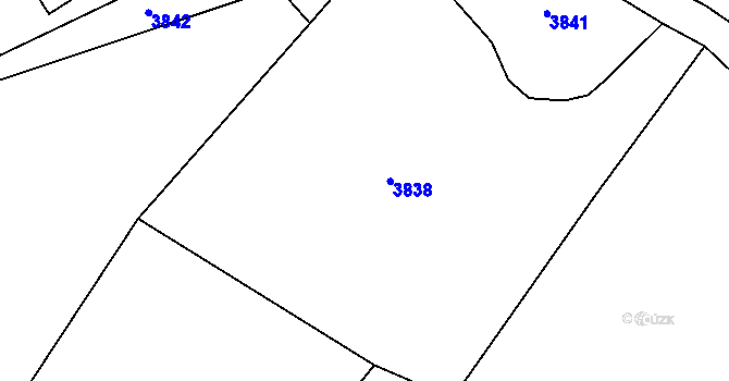 Parcela st. 543/1 v KÚ Rybná nad Zdobnicí, Katastrální mapa