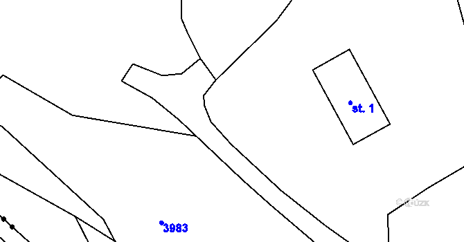 Parcela st. 585/10 v KÚ Rybná nad Zdobnicí, Katastrální mapa