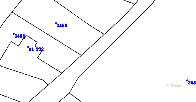 Parcela st. 1021/1 v KÚ Rybná nad Zdobnicí, Katastrální mapa