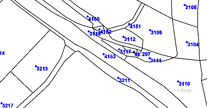 Parcela st. 4153 v KÚ Rybná nad Zdobnicí, Katastrální mapa