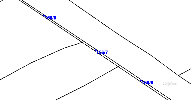 Parcela st. 156/7 v KÚ Rybné, Katastrální mapa