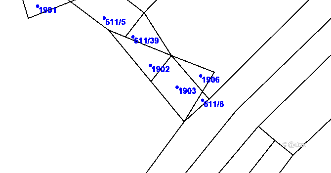 Parcela st. 472/4 v KÚ Rybnice u Kaznějova, Katastrální mapa