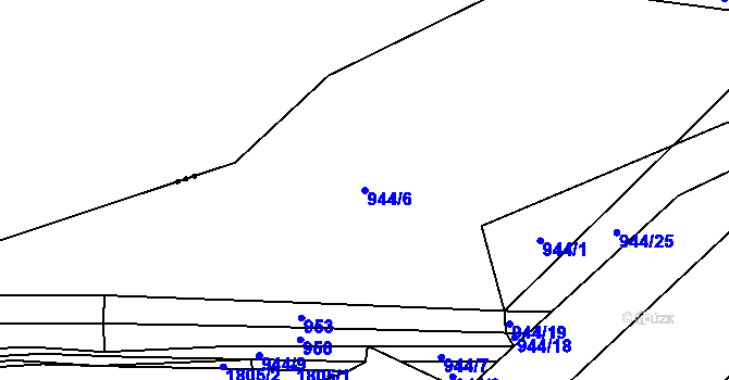 Parcela st. 944/6 v KÚ Rybnice u Kaznějova, Katastrální mapa