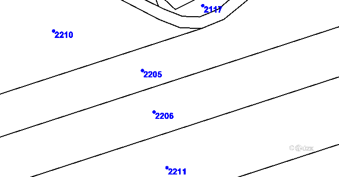 Parcela st. 329/12 v KÚ Rybnice u Kaznějova, Katastrální mapa