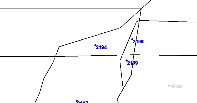 Parcela st. 472/85 v KÚ Rybnice u Kaznějova, Katastrální mapa