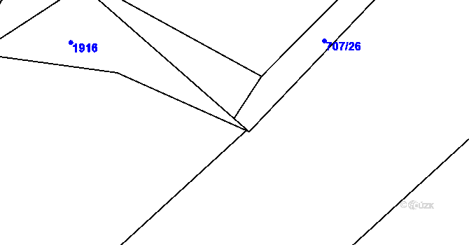 Parcela st. 722/20 v KÚ Rybnice u Kaznějova, Katastrální mapa